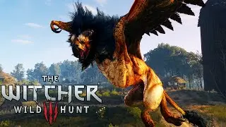 The Witcher 3 Next Gen - Royal Griffin Boss Fight (4K)