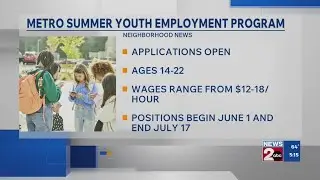 Details on the 2026 Metro Summer Youth Program