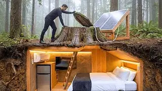 Building a House Beneath Tree Roots &ndash; Hidden Forest Living