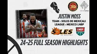 Justin Moss 2025 Mexico LNBP Highlights (Soles De Mexicali)