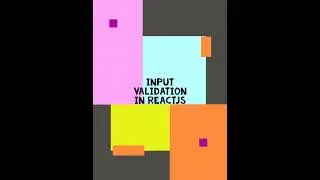 Input Validation - ReactJS Demo Project