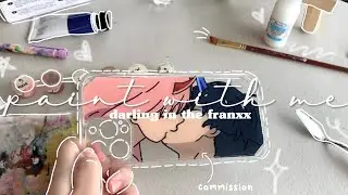 anime phone case painting tutorial | darling in the franxx in iphone 13 pro max