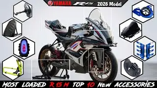 Yamaha R15M & R15 v4 2026 all accessories🔥| R15 v4 top best modification visor,exhaust,winglet