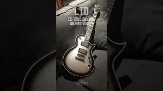 🔥 ESP LTD EC‐1000 Deluxe Silver Burst.#shredaholic #silverbust #metalmachine GuitarNiche.com #shorts