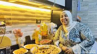 فاجاتنا ودخلت علينا بالسمك المشكل🐠سمك مكاريل فليه واستاكوزا وكلام مهم على الناس المهملين وبلا ضمير😥