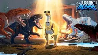 CONTRATEI 10 SEGURANÇAS NO JURASSIC BLOCKY E DEU MUITO ERRADO!! | ROBLOX