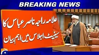 Senator Allama Raja Nasir Abbas Condemns Terrorism in Quetta During Senate Session | Geo News