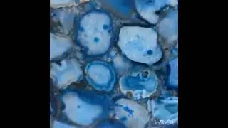 Blue Agate Stone Coffee Table, Gemstone Mosaic Dining Room Furniture Garden Deco