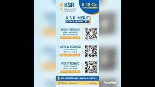 #KSR #Scholarship #Test#31Jan24#1st Prize Rs25000