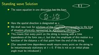 2. Stationary Wave Solution