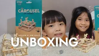 UNBOXING DIY STEM KIT CAROUSEL TOYS | Learn with Hyejin&Jin Hyu