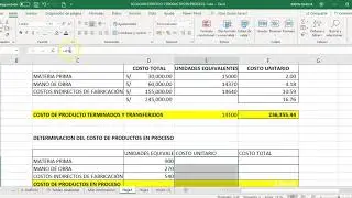 EJERCICIO SISTEMA DE COSTEO POR PROCESOS