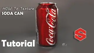 How to texture a Soda Can | Substance Painter | Tutorial | Coke can