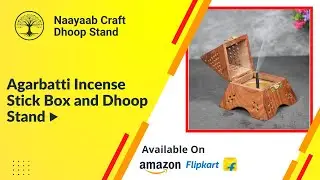 Naayaab Craft Pakka Sheesham Wood Agarbatti Incense Stick Box and Dhoop Stand