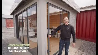 🏡 Casa Lignea Gartenhaus „Designlounge 44A“ – modernes Design trifft Massivholzqualität