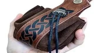 Vintage Waist Bag Belt Pouch Men's Pu Leather Punk Viking Medieval Coin Purse Viking Style Medieval
