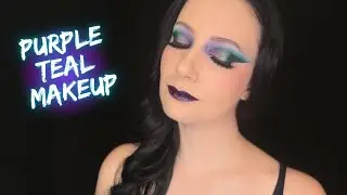 Purple and Teal Eye Makeup Tutorial | Colorful Glam Look