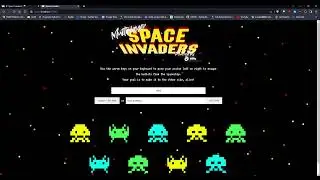 Multiplayer Space Invaders Game Demonstration
