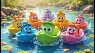 Seven Little Toy Boats Float Float Float | Water Safety & Counting Song for Kids