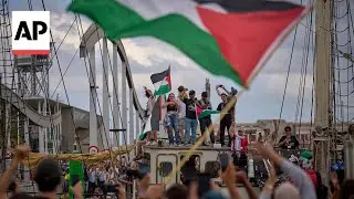 Flotilla of ships with humanitarian aid depart from Barcelona for Gaza