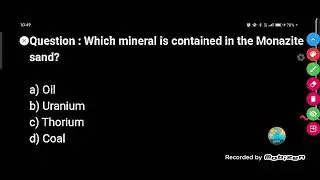 Which mineral is contained in the Monazite sand?