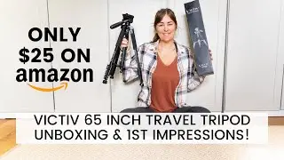 VICTIV 65 INCH TRAVEL TRIPOD UNBOXING & 1ST IMPRESSIONS! Cheap Tripod From Amazon - Only $25!