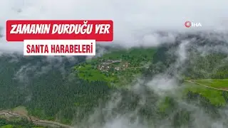 Zamanın durduğu yer Santa Harabeleri bu kez sis bulutlarıyla b&uuml;y&uuml;ledi