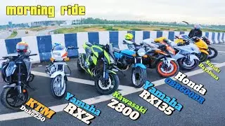 Morning ride with Rx135, Z800, Hayabusa, Cbc600rr, Z900 and Duke 250