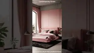 Contemporary Grace: The Concrete, Blush Pink, and Black Home #interiordesign #homedecor #modernhome