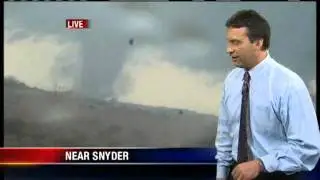 Tornado Near Snyder, Okla., Caught Live On-Air