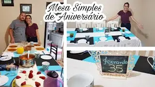 Mesa de Anivers&aacute;rio Bem Simples. Anivers&aacute;rio Adulto