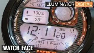 Galaxy Watch6, Watch 5, Watch 4 top digital #watchface | Illuminator Digital