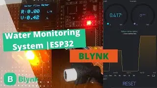 Iot Water Monitoring System | ESP32 WiFi+Bluetooth Module, Water flow sensor, OLED screen & Led