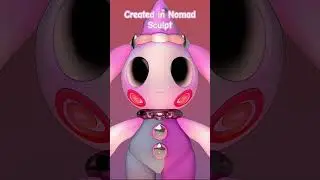 Puppy Clown.🐕✨🎀  #clowncore #nomadsculpt #nomadsculpting #nomadsculptbeginner #3dart #3dmodeling