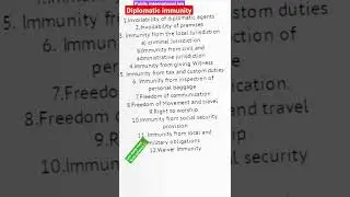 How to study law very easily💯Diplomatic immunity#tips#kslu#publicinternationallaw
