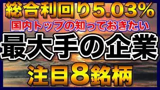 【高配当株】国内トップ、知っておきたい最大手の注目8銘柄【配当金】