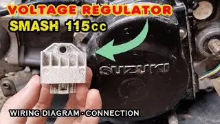 Voltage Regulator Wiring Diagram | Color Code & Connection Tutorial - Suzuki Smash 115 Motorcycle