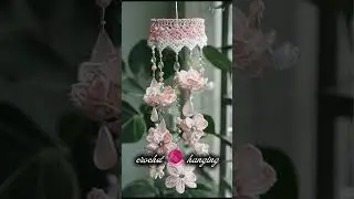 🧶 DIY Crochet Hanging Decor | Aesthetic Room Makeover Idea#crochet #handmade #diy #crochettutorial