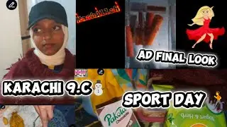 Hafsa ad final look💄Sport day ki tayare🏃karachi ma sardi⛄