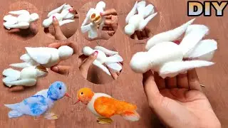 How To Make Birds With Egg shell & Cotton/Egg Shell Crafts Ideas #Cottonbird #Egg #DIY #Cotton #bird