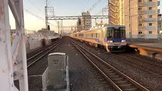 南海本線7100系+10000系(7157F+10008F)特急サザン45号和歌山市行き通過シーン