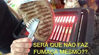 PICANHA - CHURRASQUEIRA ELÉTRICA SMOKELESS MIDEA, será que não faz fumaça mesmo??