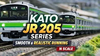 Balustrada City Runner na nowej dioramie .KATO JR 205 Series. 