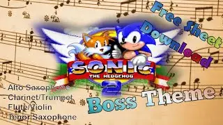 Sonic The Hedgehog 2 Boss Theme   Alto Sax Clarinet Flute Tenor Sax Trumpet Violin #freesheetmusic