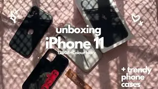 Unboxing iPhone 11 (Black) + Rhode Hailey Bieber & Rosé Cases (2025)!