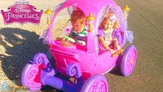 Disney Princess Carriage First Drive | Dynacraft Power Wheels Ride-On Birthday Cinderella cute