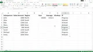 Commonly Used Functions for Data Analysis (SUM, AVERAGE, IF, VLOOKUP, etc.)
