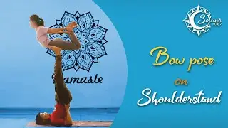 Simple pose to make Bow (dhanurasana) pose Acroyoga more challenging (intermediate)