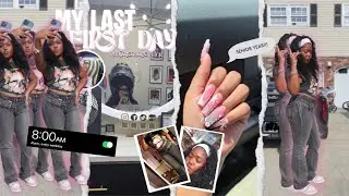 GRWM: FIRST DAY OF SCHOOL📓⭐️| grwm, maintenance, hair, nails, *senior year*