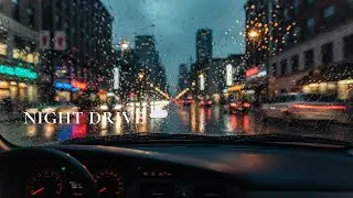 Night Drive in the Rain 🌧️ Smooth Jazz & RnB for Focus & Chill